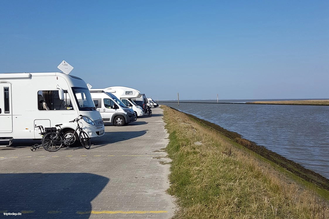 Wohnmobilstellplätze am Strandbereich in Cuxhaven